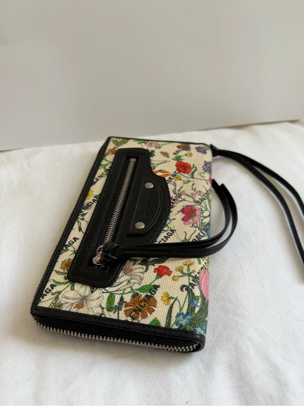 Gucci X Balenciaga Floral Wristlet/ Wallet